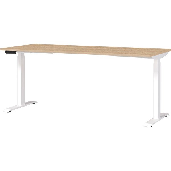 Polohovací pracovní stůl s elektricky nastavitelnou výškou s deskou v dubovém dekoru 80x180 cm Jet – Germania