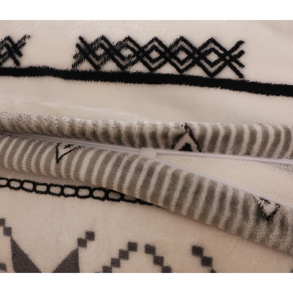 Černo-krémové povlečení na jednolůžko z mikroplyše 140x200 cm – My House-image-4