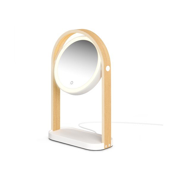 Kosmetické zrcadlo s dřevěným rámem (zvětšení 10x) 12x38 cm Bellwood – Umbra