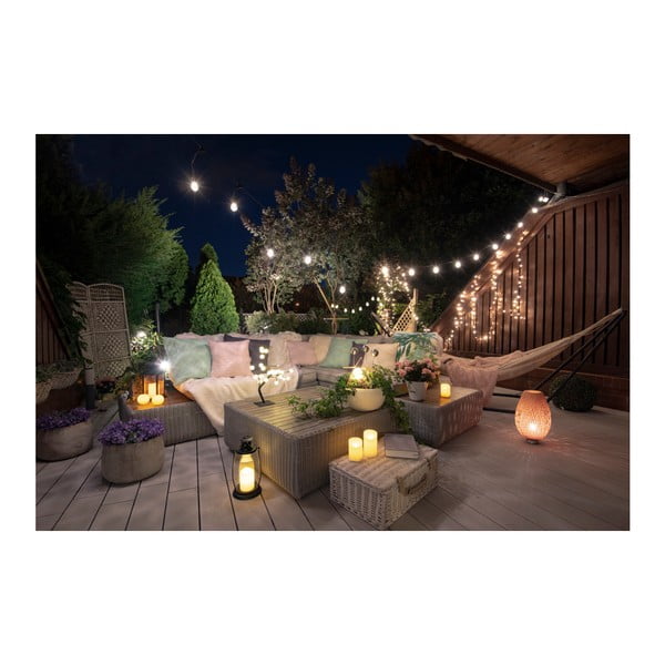 Černý LED světelný řetěz ve tvaru žárovek DecoKing Bulb, 10 světýlek, délka 2,2 m-image-4