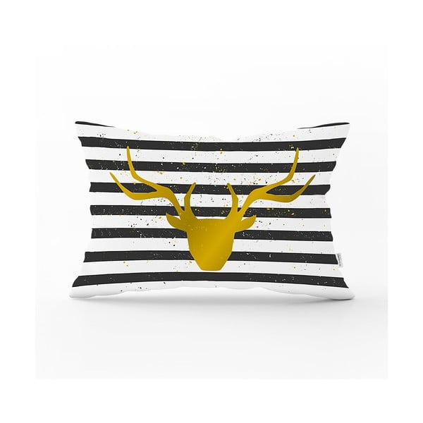 Dekorativní povlak na polštář Minimalist Cushion Covers Striped Reindeer, 35 x 55 cm