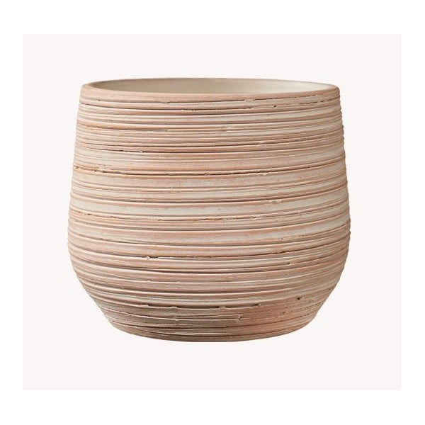 Oranžový keramický květináč Big pots Ravenna, ø 19 cm