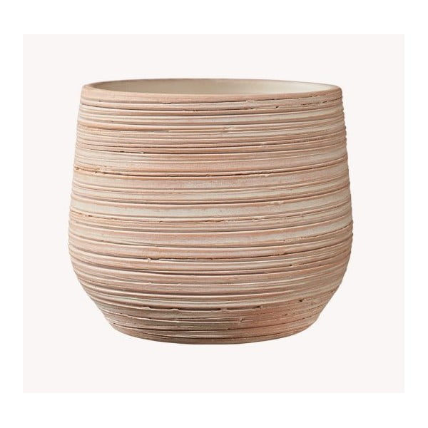 Oranžový keramický květináč Big pots Ravenna, ø 19 cm