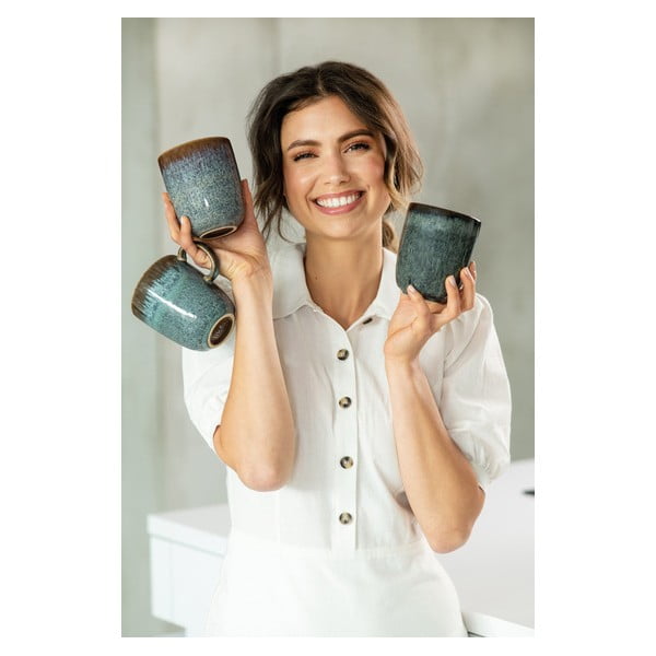 Tyrkysovo-hnědý kameninový hrnek Villeroy & Boch Like Lave, 400 ml-image-3