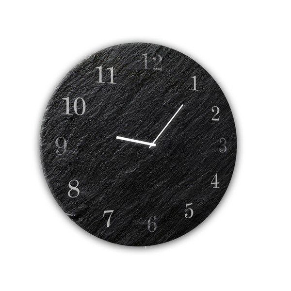 Nástěnné hodiny Styler Glassclock Carbon, ⌀ 30 cm-image-1