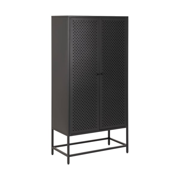 Černá kovová šatní skříň 80x160 cm Newcastle – Actona-image-2
