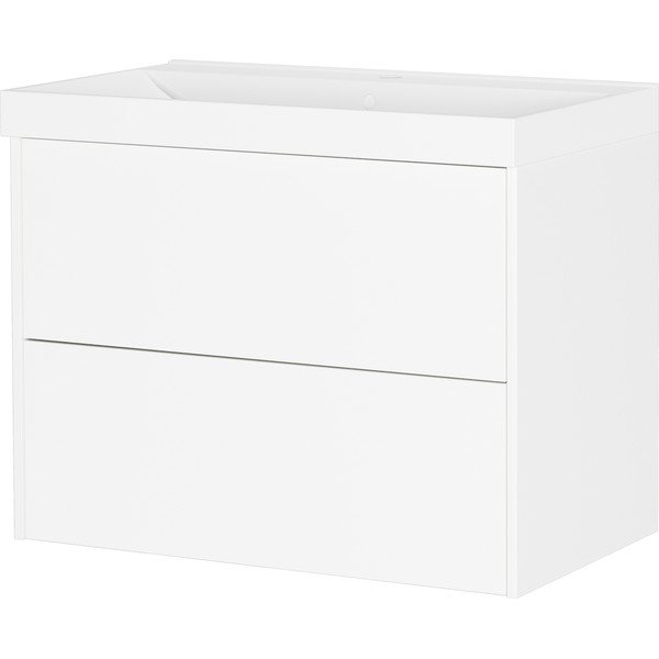 Bílá matná závěsná skříňka pod umyvadlo 81x65 cm Bodera – Germania
