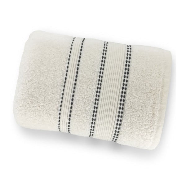 Bílý ručník ze 100% bavlny Marie Lou Remix, 140 x 70 cm