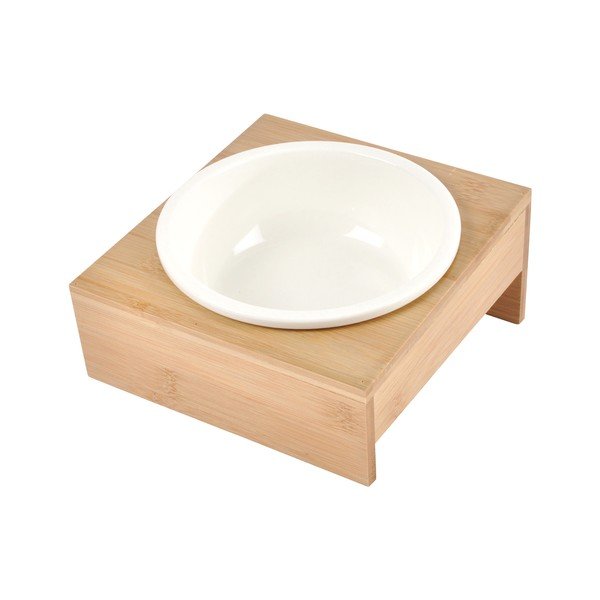 Bambusová miska s podstavcem pro psa ø 16 cm – Love Story