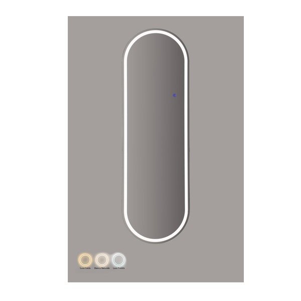 Nástěnné zrcadlo s osvětlením 50x160 cm Oval – Mauro Ferretti-image-2