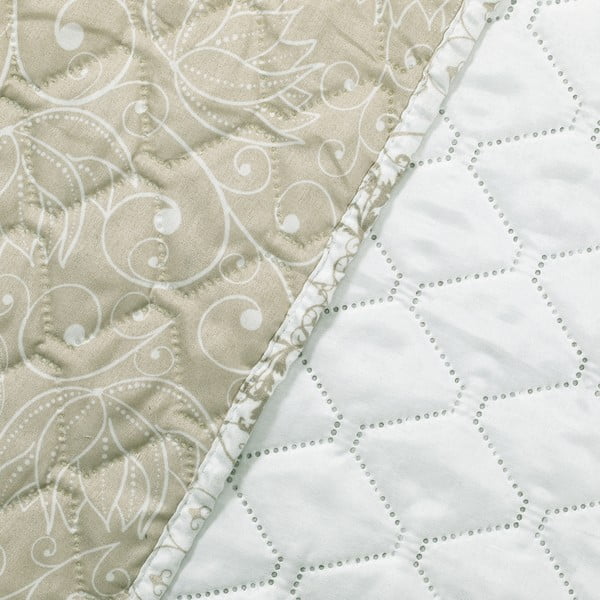 Světle hnědý oboustranný přehoz z mikrovlákna DecoKing Malaga, 220 x 240 cm-image-4