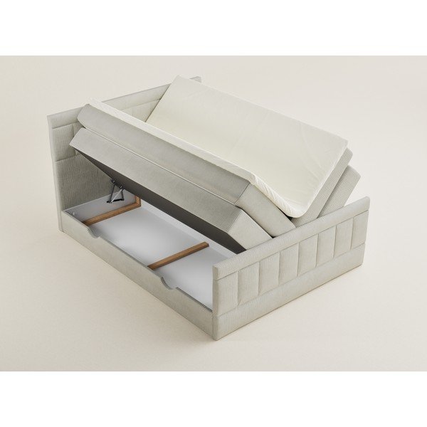 Béžová boxspring postel s úložným prostorem 160x200 cm Caya – Maison de Rêve-image-3