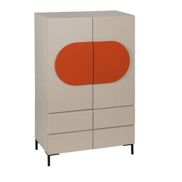 Oranžovo-béžová skříňka 75x123 cm Necto – Ixia