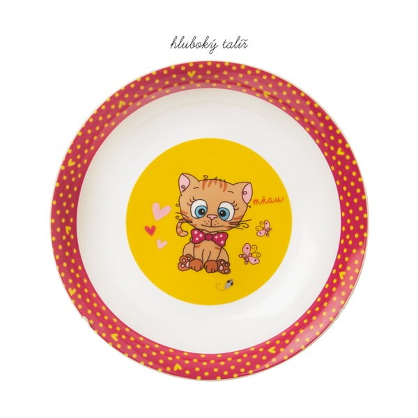 3dílný dětský porcelánový jídelní set Orion Kittens-image-1