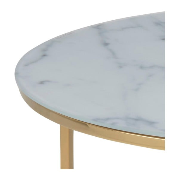 Bílý kulatý konferenční stolek ø 80 cm Alisma - Actona-image-2