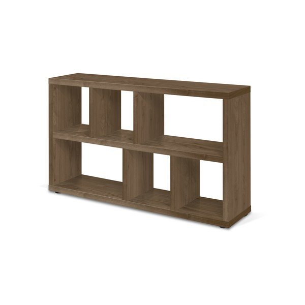 Hnědá knihovna v dekoru ořechu 150x83 cm Berlin – TemaHome-image-4