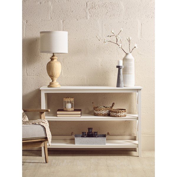 Bílý regál z borovicového dřeva 120x81x40 cm Heritage – Premier Housewares-image-3