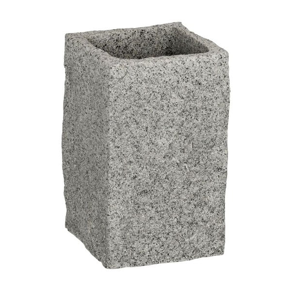 Šedý kelímek na zubní kartáčky Wenko Granite-image-1
