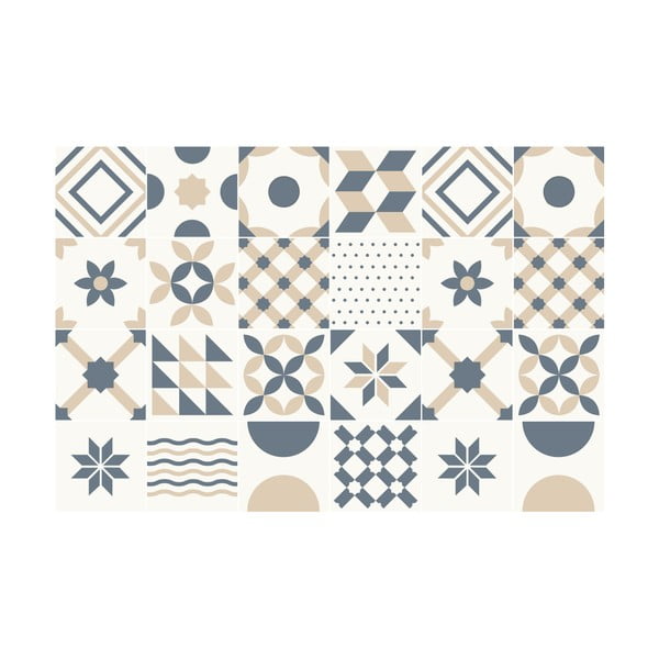 Samolepky v sadě na kachličky 24 ks 15x15 cm Minimal – Ambiance-image-1