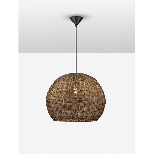 Ratanové závěsné svítidlo v přírodní barvě ø 39 cm Rielo – Nova Luce-image-3