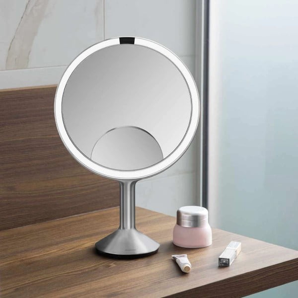 Kosmetické zvětšovací zrcadlo s osvětlením (5x) ø 25 cm Sensor Trio Max – simplehuman-image-1