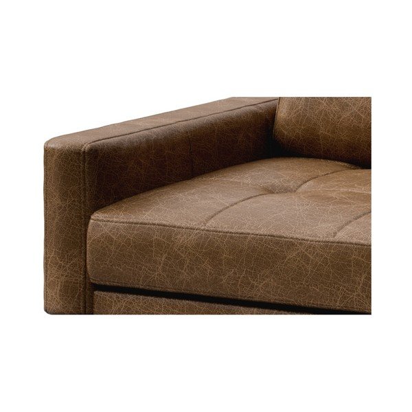 Koňakově hnědá kožená rohová pohovka MESONICA Musso Tufted, pravý roh-image-4