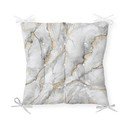 Podsedák na židli Minimalist Cushion Covers Marble Gray Gold, 40 x 40 cm