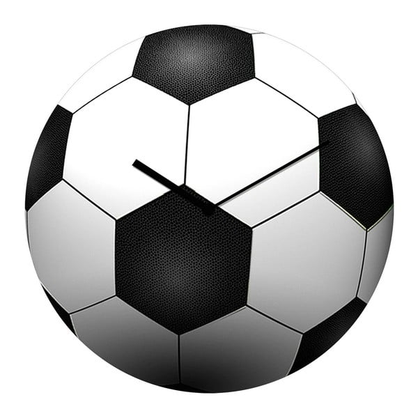Skleněné hodiny Fotbal, 34 cm