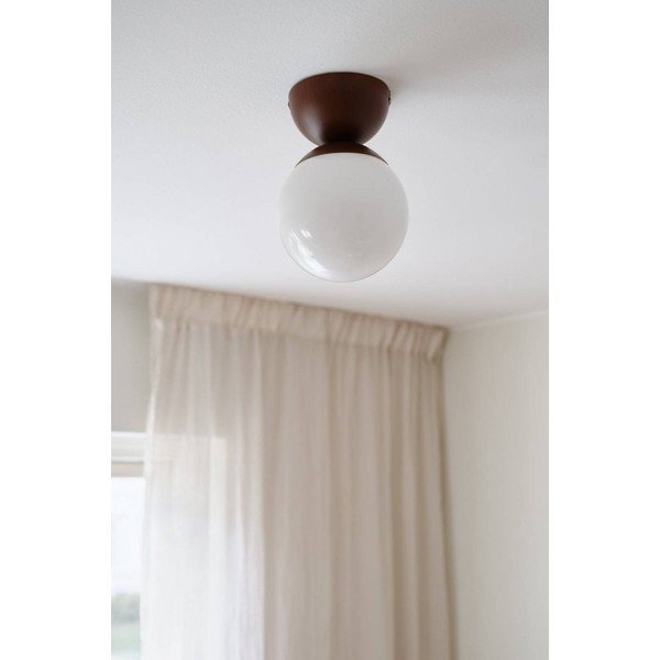 Bílé/hnědé stropní svítidlo z opálového skla ø 15 cm Leah – Jotex-image-2