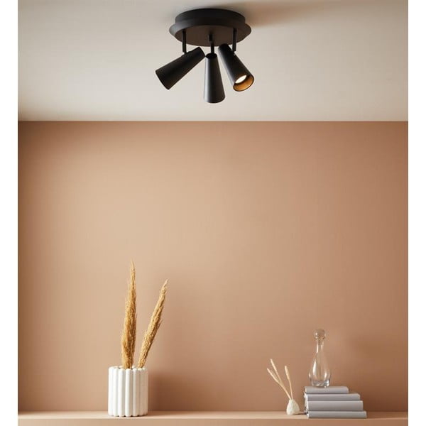 Černé stropní světlo Markslöjd Crest, ø 36 cm-image-1