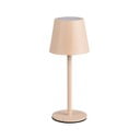 Krémová LED stolní lampa s kovovým stínidlem (výška 21 cm) Diaz – Reality