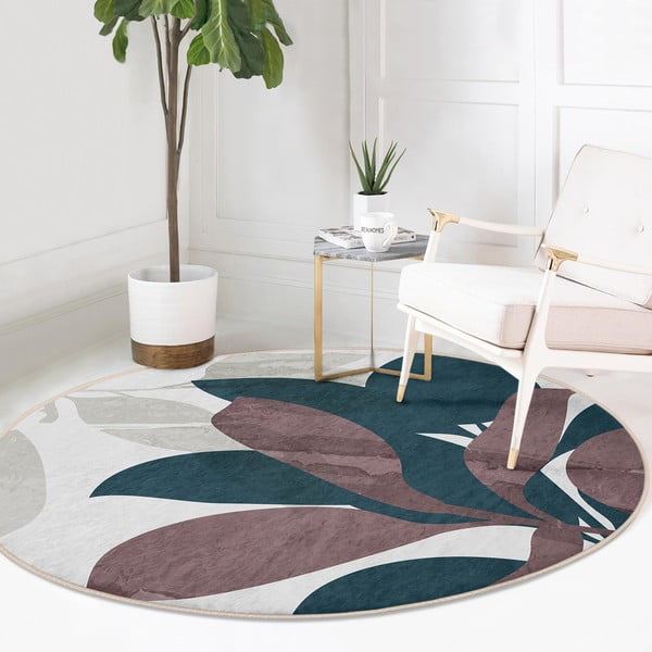 Pratelný kulatý koberec vhodný pro robotické vysavače ø 120 cm Comfort – Mila Home-image-3