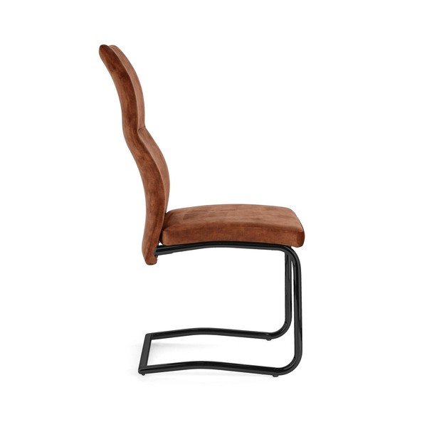 Koňakově hnědá čalouněná jídelní židle Thelma – Bizzotto-image-3