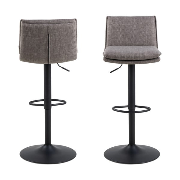 Šedé otočné barové židle v sadě 2 ks 107 cm Flynn – Actona-image-2