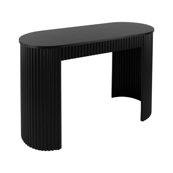 Černý kovový konzolový stolek 40x100 cm Estriado  – Leitmotiv-image-1