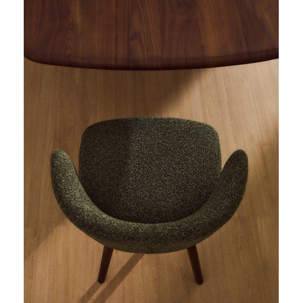 Zelené čalouněné jídelní křeslo Ciselia – Kave Home-image-1