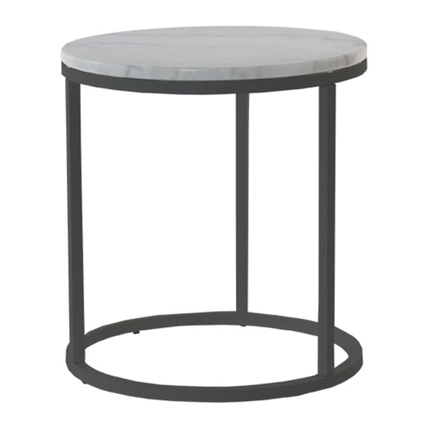 Mramorový konzolový stolek s černou konstrukcí RGE Accent, 75 cm