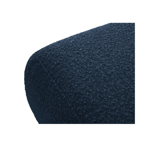 Tmavě modrý taburet z textilie bouclé Molino – Micadoni Home-image-2