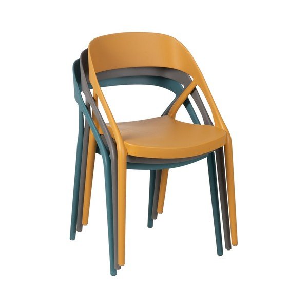 Šedé plastové jídelní židle v sadě 2 ks – Ixia-image-3