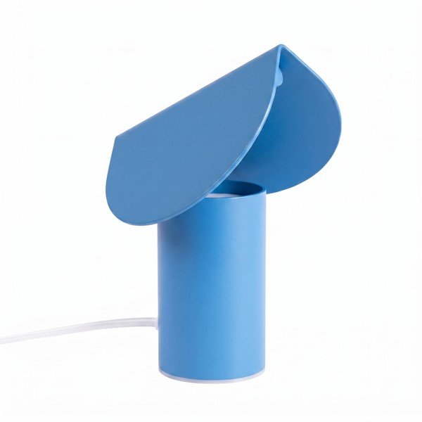 Světle modrá hliníková LED stolní lampa (výška 15 cm) BISCUIT – Thoro