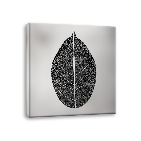 Obraz Styler Canvas Silver Uno Black Leaf, 65 x 65 cm-image-2
