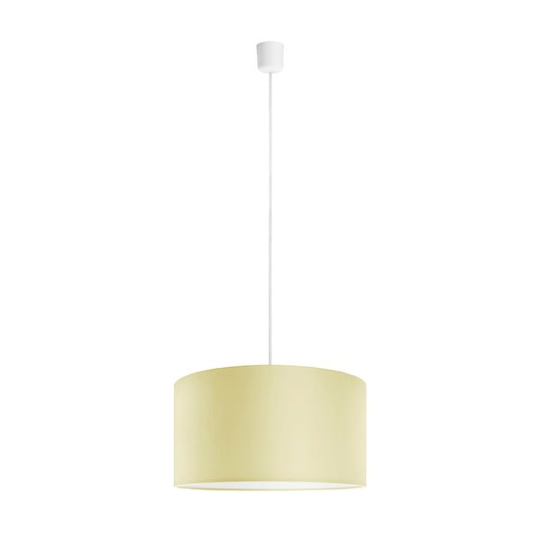 Stropní lampa Tres, écru/bílá, průměr 40 cm