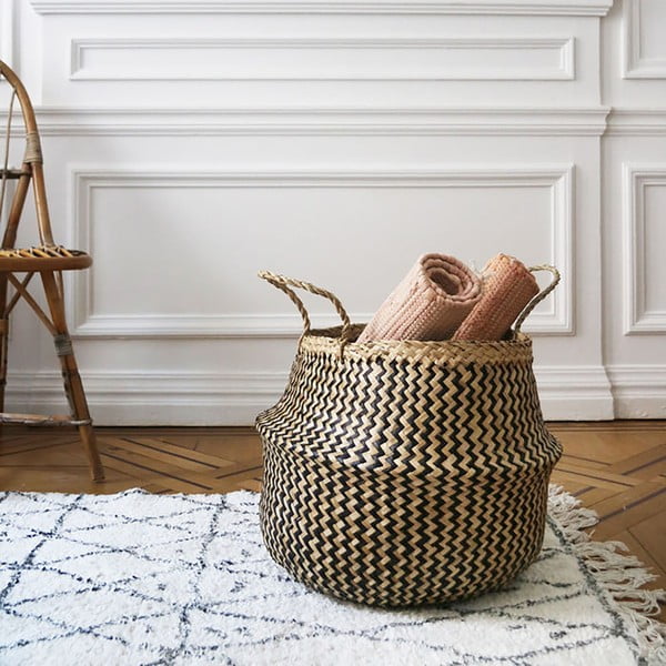 Úložný košík z mořské trávy Compactor Zic Zac, ⌀ 45 cm-image-1