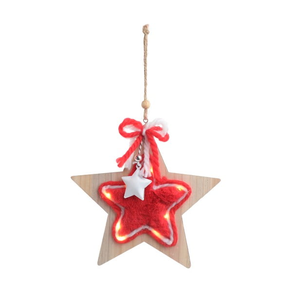 Vánoční dřevěná světelná dekorace ve tvaru hvězdy InArt Jade