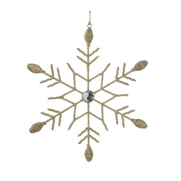 Závěsná vánoční dekorace Parlane Juta Snowflake