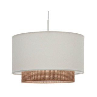 Látkové stínidlo v bílo-přírodní barvě ø 40 cm Erna – Kave Home