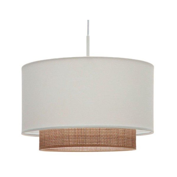 Látkové stínidlo v bílo-přírodní barvě ø 40 cm Erna – Kave Home