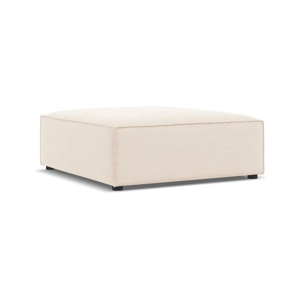 Béžová sametová podnožka Jodie – Micadoni Home-image-3