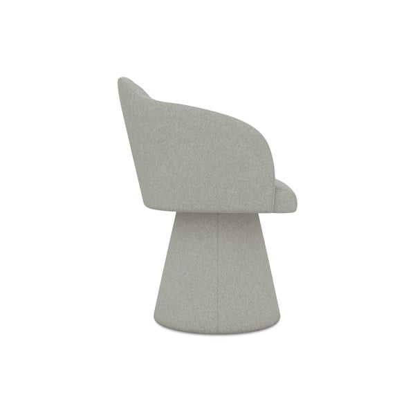 Světle šedé čalouněné jídelní křeslo Kanoa – Makamii-image-2