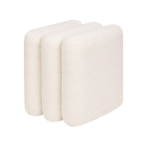 Béžový taburet z textilie bouclé Radd – noo.ma